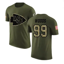 Peter Woods Kansas City Chiefs Men's Legend Olive Salute to Service T-Shirt