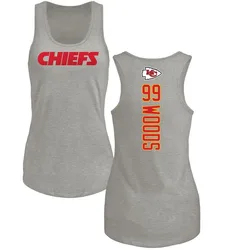 Peter Woods Kansas City Chiefs Women's by Backer Tri-Blend Tank Top - Ash