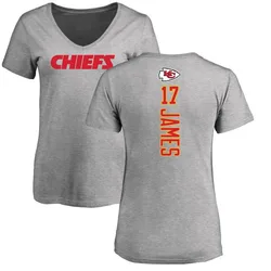 Richie James Kansas City Chiefs Women's Backer V-Neck T-Shirt - Ash