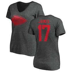 Richie James Kansas City Chiefs Women's by One Color T-Shirt - Ash