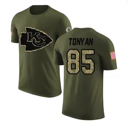Robert Tonyan Kansas City Chiefs Youth Legend Olive Salute to Service T-Shirt