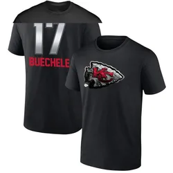 Shane Buechele Kansas City Chiefs Men's Black by Midnight Mascot T-Shirt -