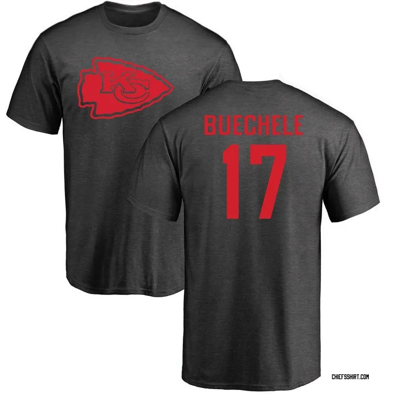 Shane Buechele Kansas City Chiefs Men's by One Color T-Shirt - Ash