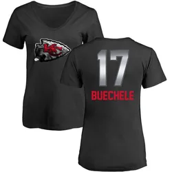 Shane Buechele Kansas City Chiefs Women's Black by Midnight Mascot T-Shirt -