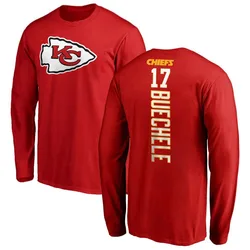 Shane Buechele Kansas City Chiefs Youth Red Backer Long Sleeve T-Shirt -