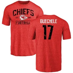 Shane Buechele Kansas City Chiefs Youth Red Distressed Name & Number Tri-Blend T-Shirt
