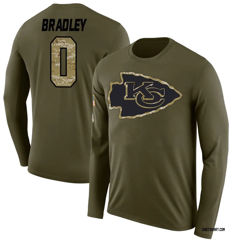 Shaun Bradley Kansas City Chiefs Men's Legend Olive Salute to Service Sideline Long Sleeve T-Shirt