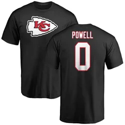 ShunDerrick Powell Kansas City Chiefs Men's Black Name & Number Logo T-Shirt -
