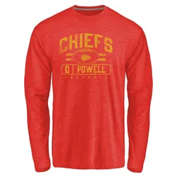 ShunDerrick Powell Kansas City Chiefs Youth Red by Flanker Tri-Blend Long Sleeve T-Shirt -