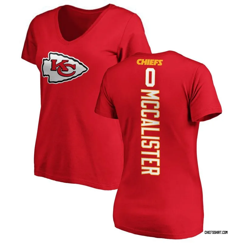 Tanner McCalister Kansas City Chiefs Women's Red Backer Slim Fit T-Shirt -