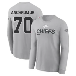 Tremayne Anchrum Jr. Kansas City Chiefs Men's Gray 2024 Salute to Service Long Sleeve T-Shirt