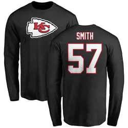 Tyreke Smith Kansas City Chiefs Youth Black Name & Number Logo Long Sleeve T-Shirt -